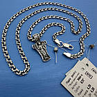 Срібний оберіг Янгол-Охоронець із молитвою та ланцюжок комплект 925 проби, фото 3