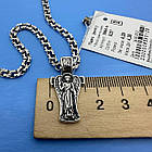 Срібний оберіг Янгол-Охоронець із молитвою та ланцюжок комплект 925 проби, фото 4