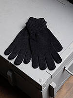 В'язані рукавиці, зимові рукавиці для ЗСУ Чорні