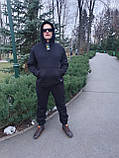 Чоловічий чорний костюм на флісі на зиму. Max Strategy ,  худі р  L-4XL, фото 3