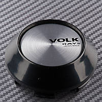 Ковпачки для дисків Volk Racing. Конус. Чорний. 62мм/68мм
