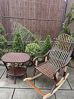 Крісло-гойдалка +Ротанг столик