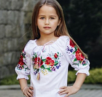 Вишиванка підліткова з довгим рукавом на дівчинку 128-152 см "VYSHYVANKA" недорого від прямого постачальника