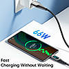 Кабель зарядний Essager USB-A to Type-C LED Digital Display Fast Charging 2 м Blue (ES-XCT-YDA03), фото 5