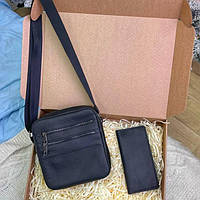 Подарочный набор Luxury Box 8 из кожи: мужская сумка + кошелек-клатч
