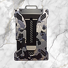 Картхолдер металевий з RFID-захистом Camo Grey. Тримач для платіжних карток, фото 4