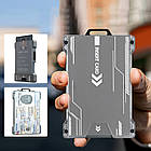 Картхолдер металевий з RFID-захистом USA. Тримач для платіжних карток, фото 5