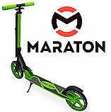 Самокат Maraton Fox Pro Зелений + LED-ліхтарик, фото 4