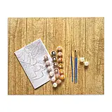 Картини за номерами по дереву Пейзажі 40х50 Картини по цифрах на полотні Берізки біля річки Картина за номерами Rainbow GXT22577, фото 4