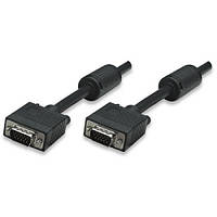 Кабель VGA 15M-15M Manhattan 317757 1.8м с ферритами экранированный черный