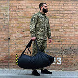 Військовий рюкзак, речмішок баул (105 л) Ukr Cossacks 1.0 чорний, фото 9