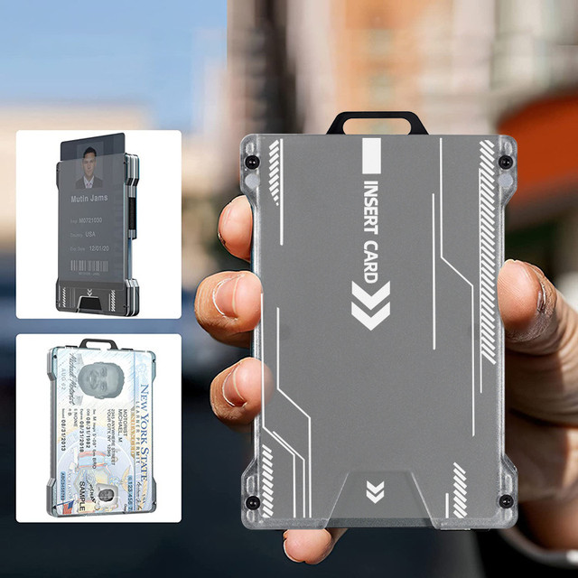 Картхолдер металевий з RFID-захистом Camo Grey