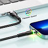 Кабель зарядный Essager USB - Lightning Colorful LED 2.4A USB Cable Fast Charging 2 м Purple (EXCL-XCDA05), фото 6