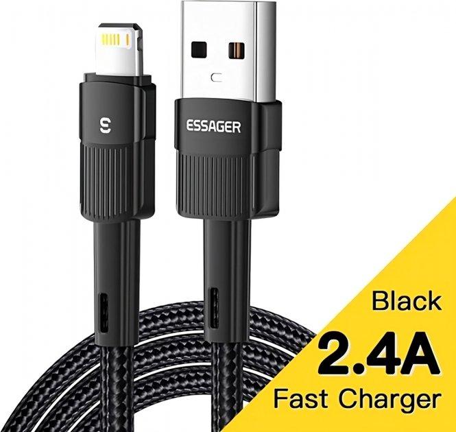 Кабель зарядний Essager USB - Lightning Star 6A 1 м Black (EXCL-XC01)