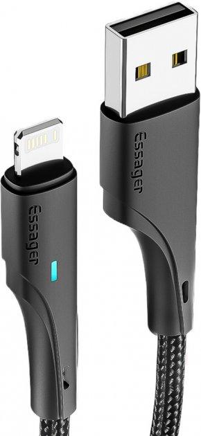 Кабель зарядный Essager USB - Lightning Rousseau 2.4A Fast Charging Cable 1 м Black (EXCL-LS01)