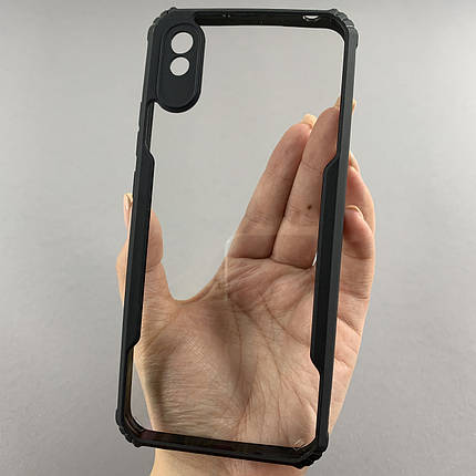 Чохол для Xiaomi Redmi 9A прозорий чохол накладка із захистом камери на телефон сяомі редмі 9а чорний r0y, фото 1