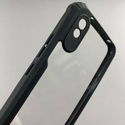Чохол для Xiaomi Redmi 9A прозорий чохол накладка із захистом камери на телефон сяомі редмі 9а чорний r0y, фото 3