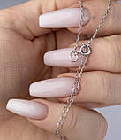 Срібний ланцюжок кольє з кулоном Серце 1212.90р, фото 3