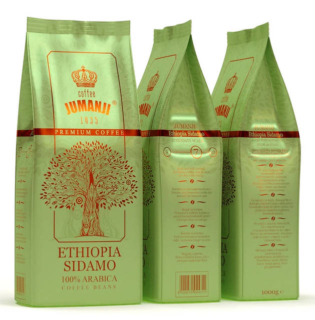 Кава в зернах Jumanji Ethiopia Sidamo 100% арабіка, 1кг купити