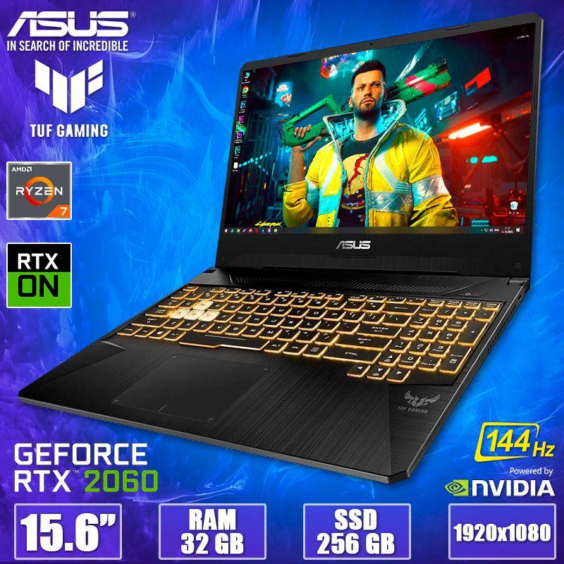 Потужний ноутбук Геймер ASUS TUF Gaming FX505DV 15.6" AMD Ryzen 7 3750H Nvidia RTX 2060 6GB 32GB + SSD