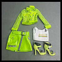 Одежда для кукол Рейнбоу Хай Rainbow High Неоново зелёный с босоножками