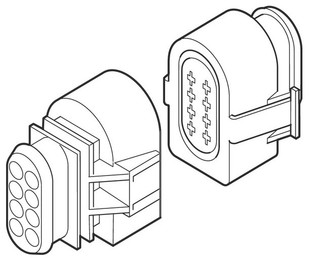Роз'єм з контактами Hydronic 4, 5 (папа + мама)