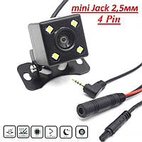 Камера заднего вида 4 pin A101 LED водонепроницаемая с LED-подсветкой / Разъем: mini Jack 2,5мм / 4pin