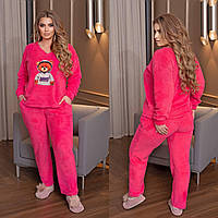 Пижама женская махровая 410-1 "Мишка" в разных расцветках