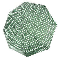 Зонт женский полуавтомат складной Toprain с 8 спицами, Антишторм, легкий, Зеленый