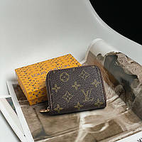 Коричневый унисекс кошелек Louis Vuitton Wallet Mini Zippy