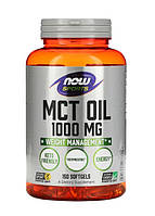 NOW Foods, Sports, MCT Oil, Масло МСТ 1000 мг, 150 м яких капсул