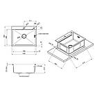 Кухонна раковина Kroner KRP Geburstet-6350HM та змішувач із підключенням до фільтра в наборі, фото 8