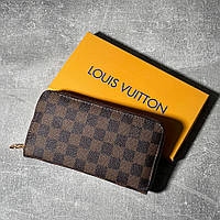 Коричневый унисекс кошелек Louis Vuitton Wallet Zippy