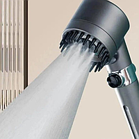 Лійка масажна для душу Turbocharged Shower Head з обертанням 360° Сірий