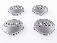 Колпачки заглушки в литые диски Audi Ауди 60 мм 57мм Серые 4B0601170 комплект