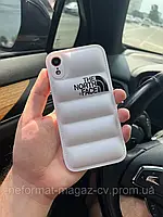Чехол-пуховик The North Face для iPhone (от X до 15 pro max) Белый, 14 Pro