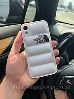 Чехол-пуховик The North Face для iPhone (от X до 15 pro max) Белый, 12 Pro