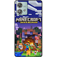 Силіконовий чохол бампер для Motorola Edge 40 Neo з картинкою Майнкрафт Minecraft