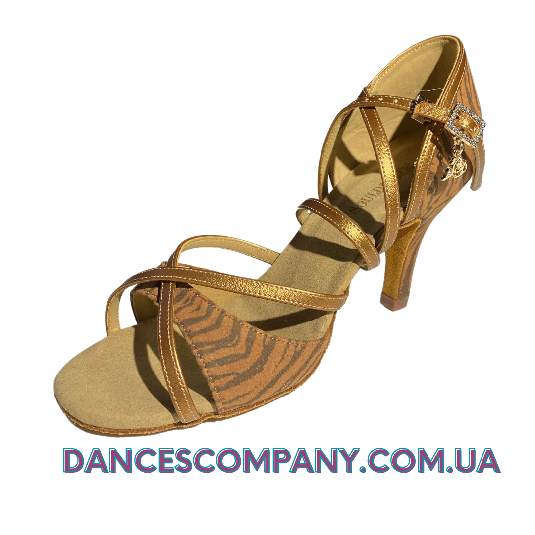 Туфлі для танців латіна, сальса, бачата, коблук 8,5 см