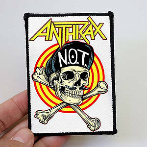 Нашивка на одяг Anthrax "Череп та кістки" на клейовій основі