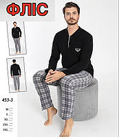 Чоловіча флісова піжама Зима. Теплий домашній чоловічий костюм