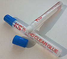 Клей силікатний канцелярський з губкою (50 мл) / синій ковпачок