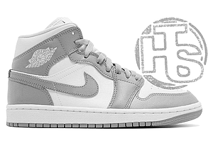 Жіночі кросівки Air Jordan 1 High Gray-Pink (з хутром) 07375