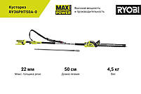 Кущоріз телескопічний акумуляторний Ryobi RY36PHT50A-0 (без АКБ та зарядного пристрою), фото 3