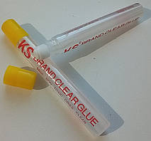 Клей силікатний канцелярський з губкою (50 мл) / жовтий ковпачок