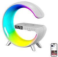 Настольная смарт лампа-ночник G-Smart RGB 15W Light Sound Machine с беспроводной зарядкой и Bluetooth-колонкой