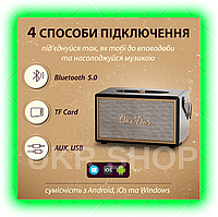 Переносная музыкальная блютуз колонка 40W портативный бумбокс для дома