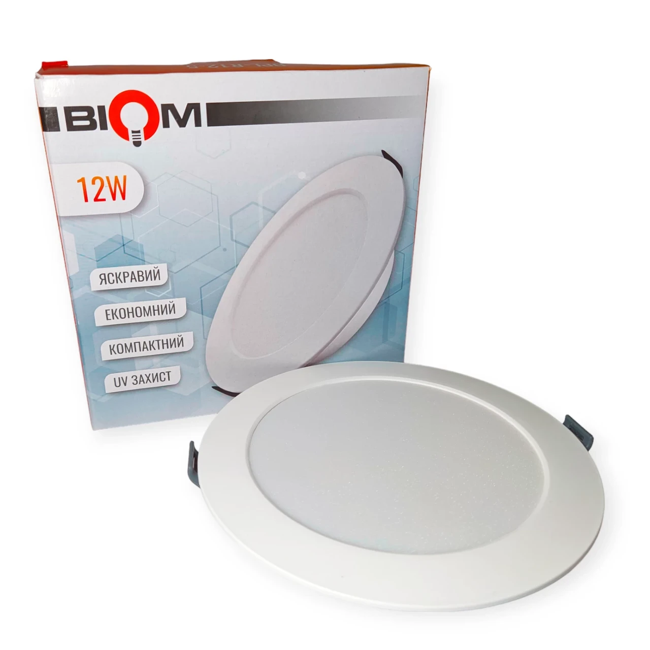 Світильник врізний круглий 12W Biom DPL-R12-5 5000К 1050lm