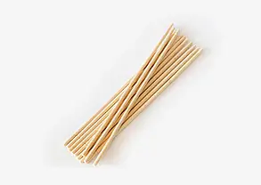 Бамбукові палички для суші та азіатської кухні в білій індивідуальній упаковці, круглі