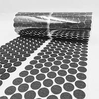 Круглі липучки на клейовій основі 15 мм чорні 500 штук (250 пар)